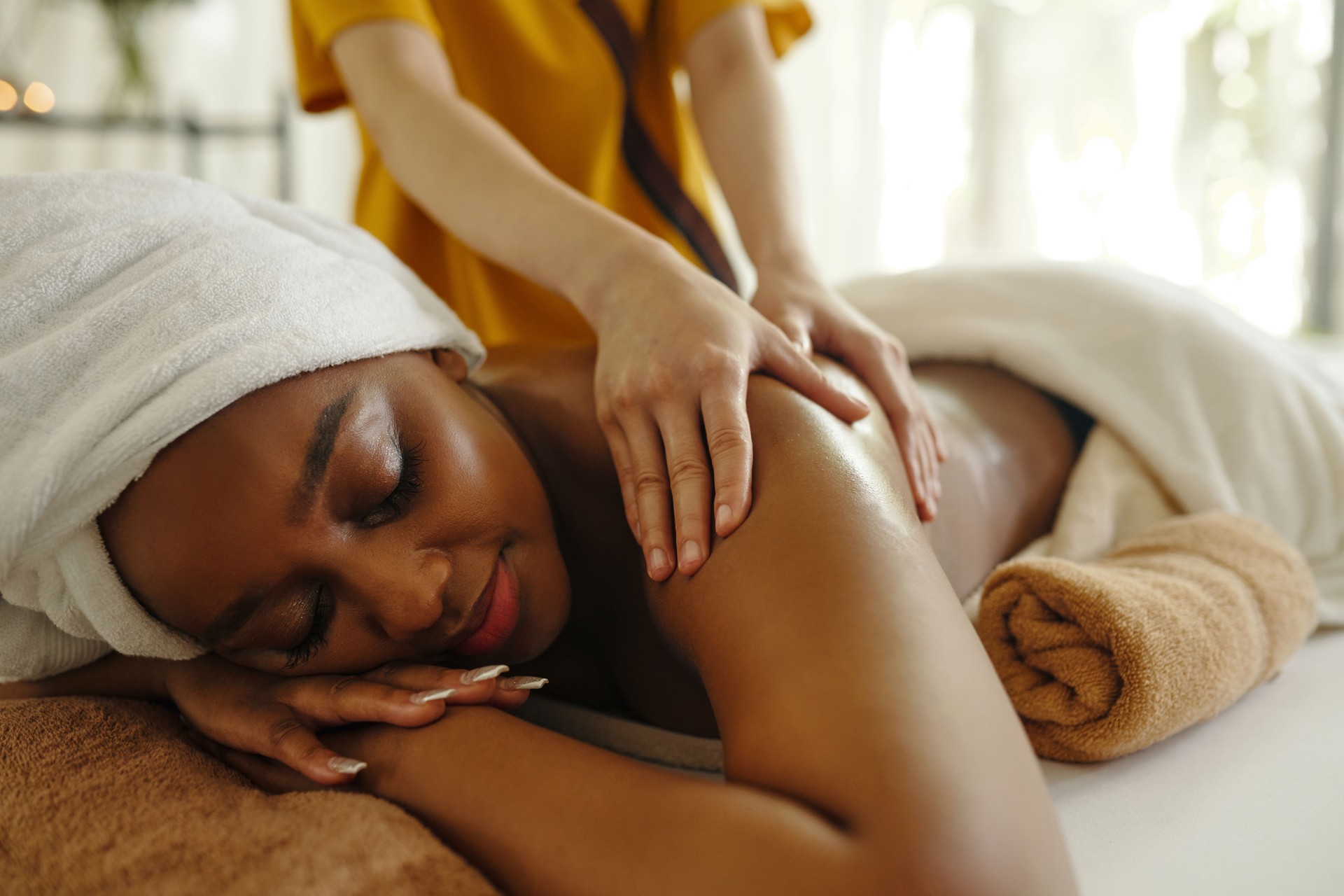 Relaxing Therapeutic Massage Session in Tranquil Spa Setting